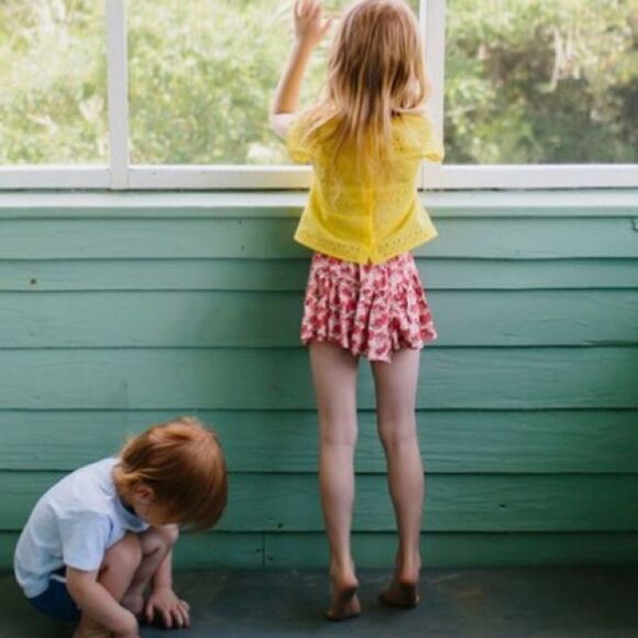 Zara soft floral print belted shorts EUC 13/14Y - Picture 3 of 5